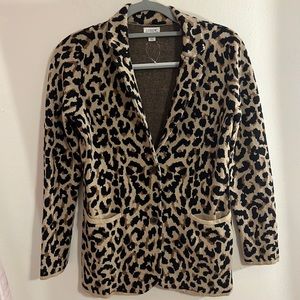 J.Crew leopard print sweater blazer NWOT